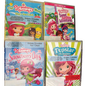 Strawberry Shortcake Movie DVD Lot of 5-Popstar Collection Box Set and 3 others